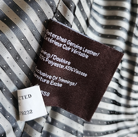 Danier Black Leather Bomber Jacket. Moto Jacket. - Picture 13 of 14